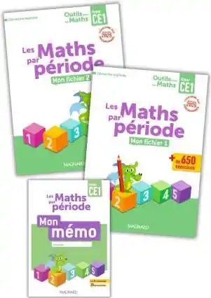 Outils pour les Maths CE1 par période – Fichier 1 + Fichier 2 + Mémo - Magnard 2025