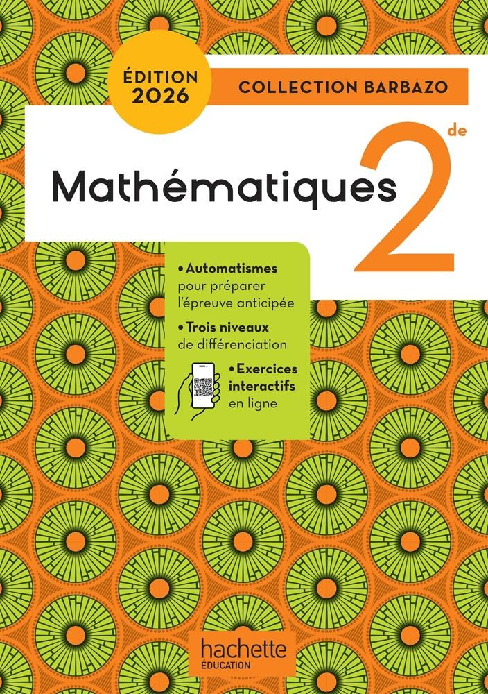 Mathématiques 2nde (N) Barbazo Hachette 2026