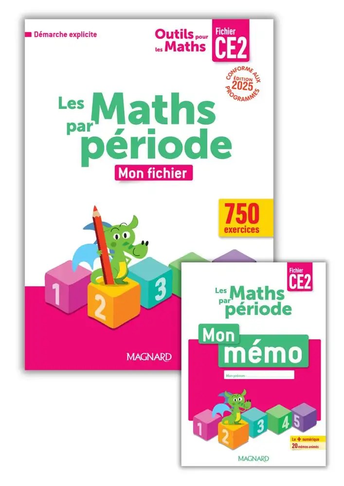 maths periode ce2 Outils pour les Maths CE2 par période - Fichier de l'élève + Mémo (N) - Frey-Tournier, Reale-Bruyat, Gros - Magnard 2025