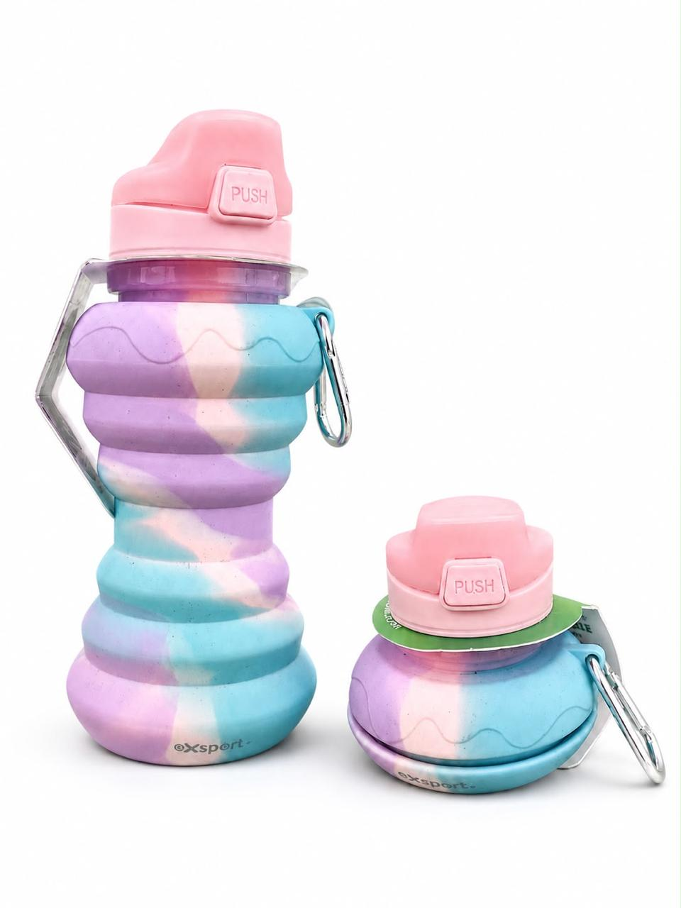BPA free silicon bottle foldable 500 ml plain