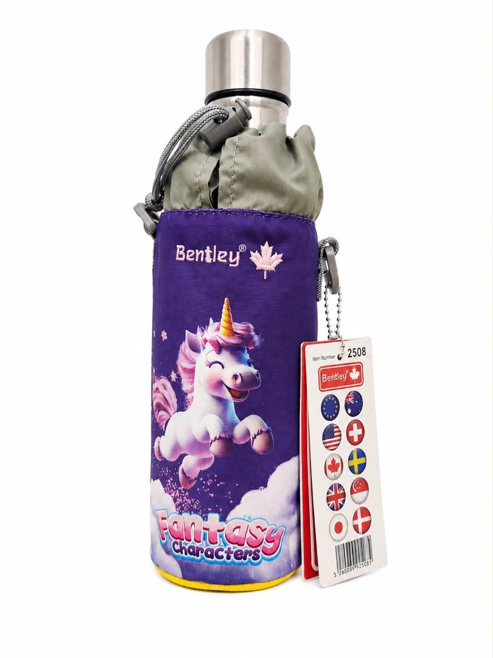 Bentley stainless steel bottle 500 ml double layer with insulated holder unicorn