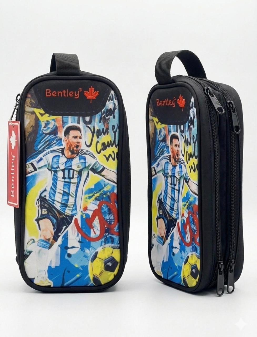 Bentley pencil case double zipper with handel messi