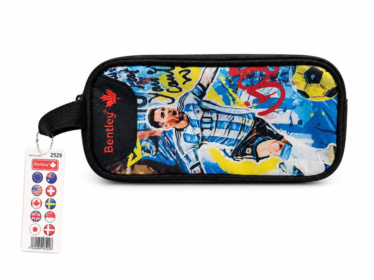 Bentley pencil case double zipper with handel messi