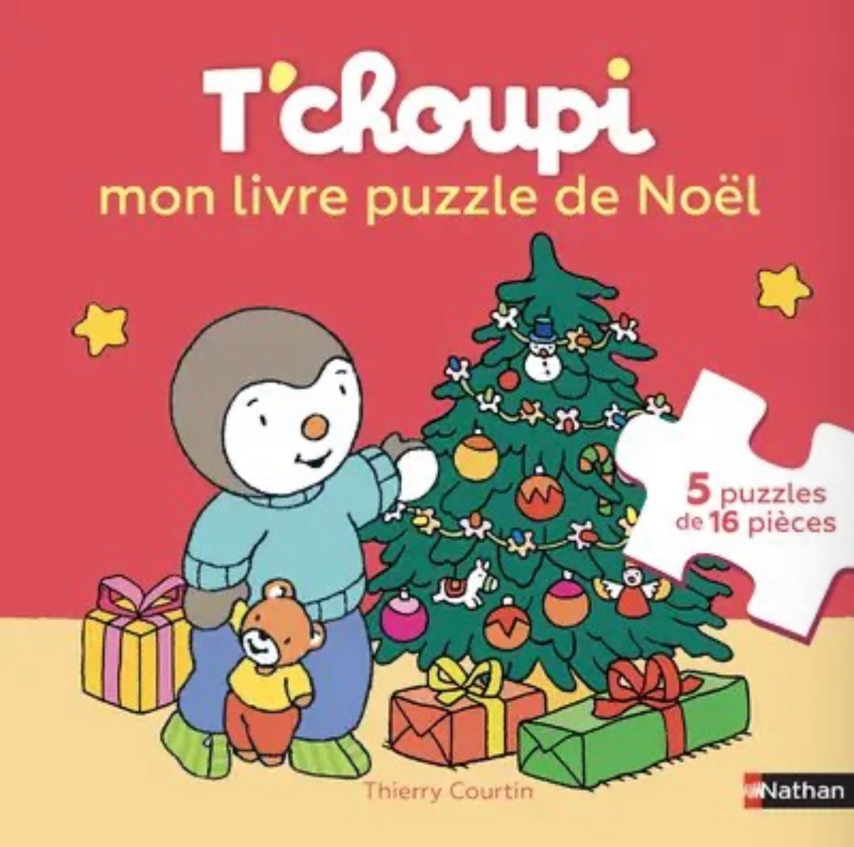 NATHAN - T'choupi Mon livre puzzle de Noel